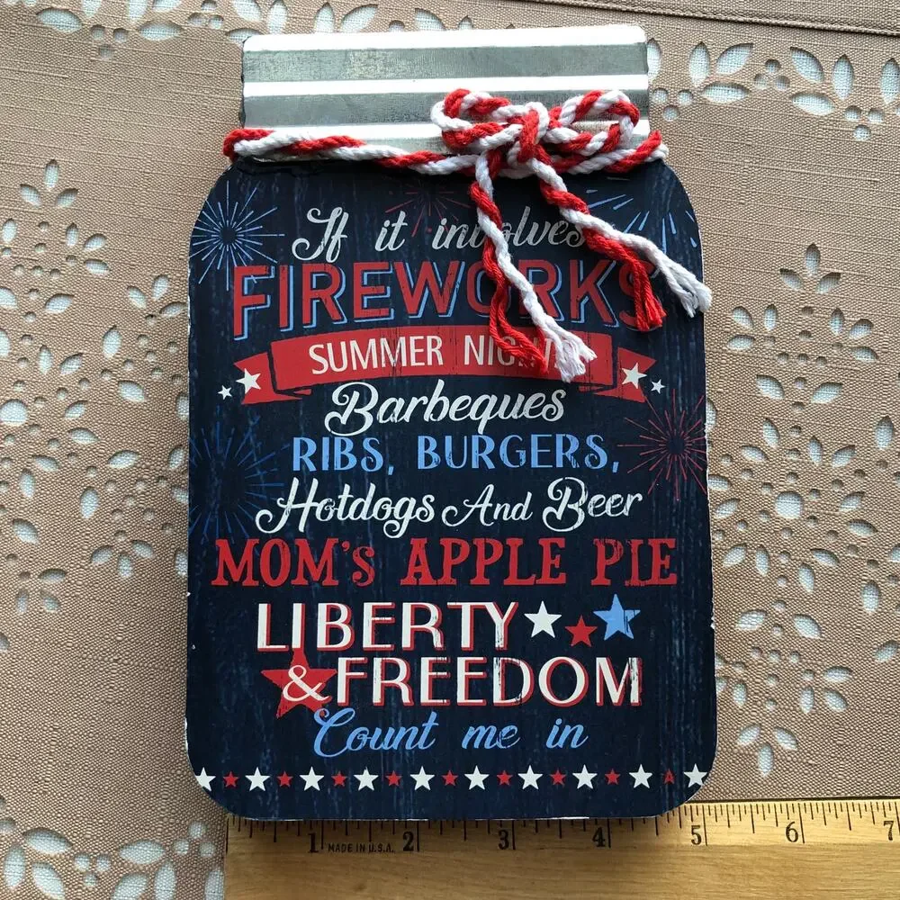 NWT 3 Ashland Patriotic Signs, America Jar, Family Reunion, Liberty Jar - Picture 2 of 15